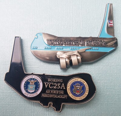 2'' Air Force One Presidential Airlift Stubbies Boeing VC25A Challenge Coin  106