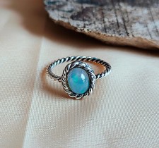 Aurora Opal Designer ring 925 Sterling Silver Handmade Jewelry All Ring Size