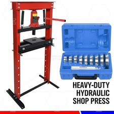 12T Shop Press Hydraulic Workshop Garage Floor Standing & 10 Bushing Bearing Set