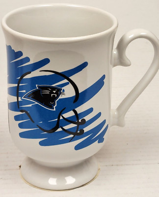 NFL Carolina Panthers - 10oz Expresso Cafe - Ceramic Cup - Mug, New (Set of 2)