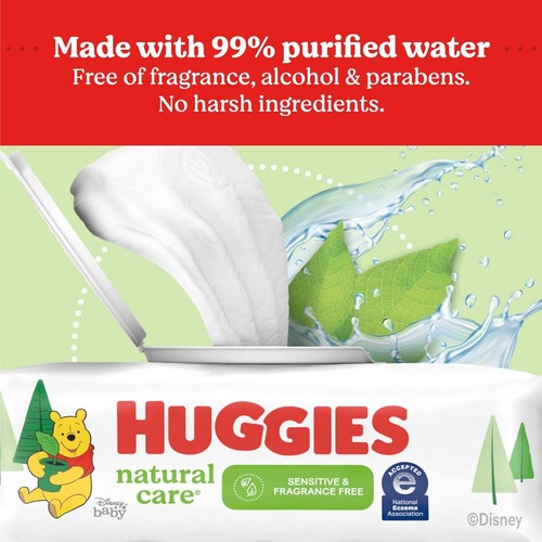 Huggies Natural Care Sensitive Baby Wipes, Unscented, Flip-Top & Refill Packs - Picture 51 of 74