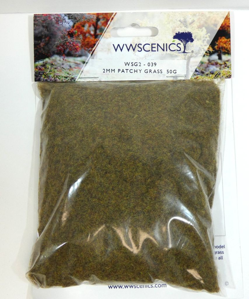WWScenics WSG2-039 2mm Patchy Static Grass 50g