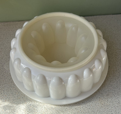 Vintage weiße 3 Stück Tupperware Gelee Gelee Form 1201-22 Jel-Ring