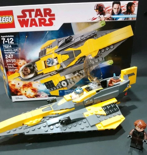 LEGO Star Wars Anakin's Jedi Starfighter 75214 Complete Set Box 247 Pieces