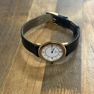 Noblia 0040007 4420-YS9111 S2 0082 Gold Tone Watch Leather Strap 7.25 