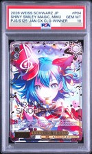 PSA 10 Weiss Schwarz Miku Hatsune P04 PR Winner Promo Shiny Smiiley Magic 2026