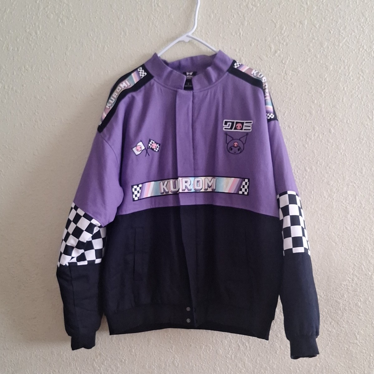 Sanrio Kuromi Purple Black White Checkered Racing Anime & Manga