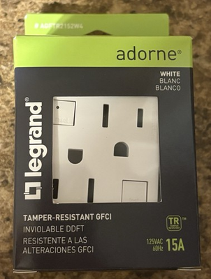 #ad #ad Legrand Adorne 15A GFCI Tamper Resistant Outlet White $43.99