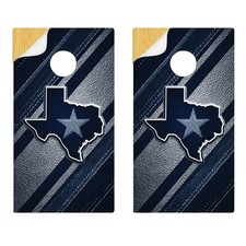 Dallas Cornhole Board Wraps / Laminated  Fadeproof / 24 x 48 Vinyl Decal