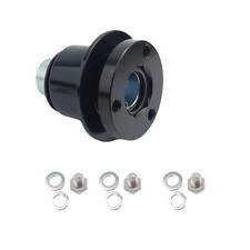 Black 3 Hole Steering Wheel Quick Release Disconnect Hub Adapter Fast Kit