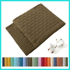 Cable Throw Blanket for Couch and Bed, Soft Cozy Fall Knit Blanket, Farmhouse...