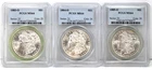 Lot of 3, 1883 O, 1884 O, & 1885 O Morgan Silver Dollars - PCGS Graded MS64 !!