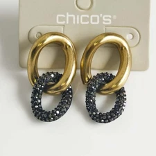 New Chicos Chain Statement Drop Earrings Chic Women Party Vacation Jewelry Gift