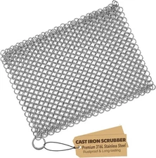 Cast Iron Rectangle - 8× 6 inches, Stainless Steel Color- 
