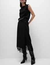 Marks & Spencer Womens Midaxi Wrap Skirt in Black - M&S