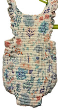 Angel Dear Romper Size 3-6 Month All Cotton Floral Super Soft Lightweight Floral