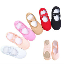 Kids Soft Ballet Slippers Pink Ballet Dance Shoes Gymnastics Training Shoes