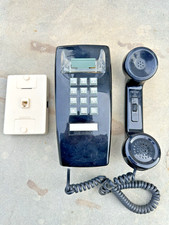 Cortelco 255400-VBA-20M Push Button Wall Telephone Black With DSL Wall Mount