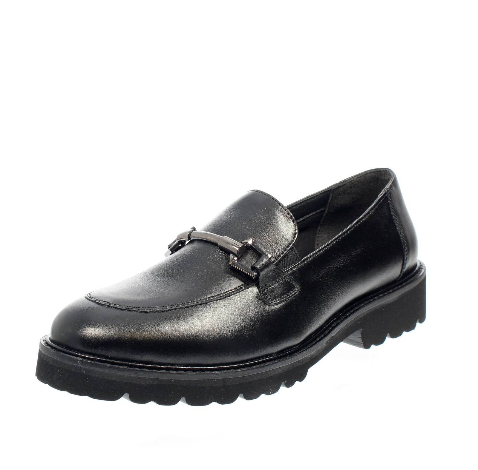 Kupfer Beverly - schwarze Leder Halbschuhe - Größe 36 Damenschuhe