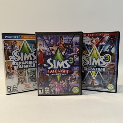 The Sims 3 Expansion Pack Bundle PC CD-ROM Late Night World Adventures Showtime