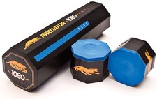 Predator 1080 Pool Billiard Cue Stick Chalk - 5 Piece/Box - Blue w/Holder