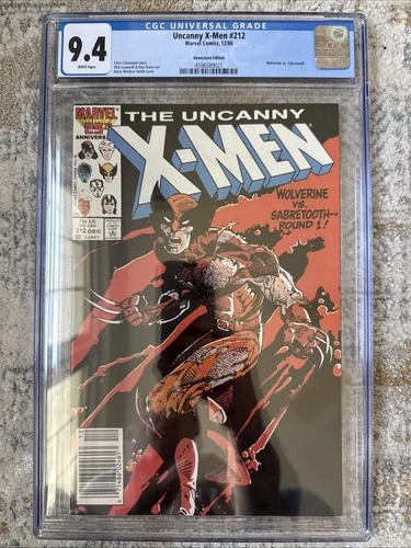 UNCANNY X-MEN #212 (Marvel Comics, 1986) CGC Graded 9.4 WP ~ RARE NEWSSTAND