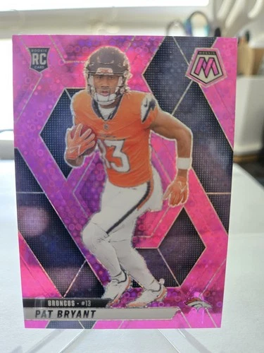 2025 Panini Mosaic Pat Bryant No Huddle Pink #/20 RC #379 🔥 Denver Broncos
