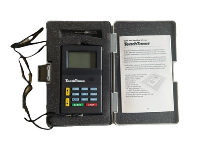 TeachTimer Stopwatch Timer w/ Case, Manual, Tool, Perfect Condition - Stokes Co