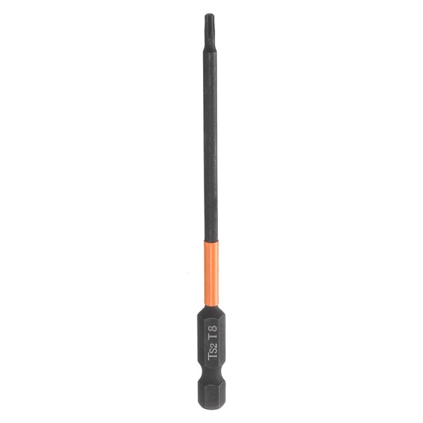 "T8 Torx Kopf Schraubendreher Bit 4\"(100Mm) Lang 1/4\" Sechskant Schaft Magnetisch"-image