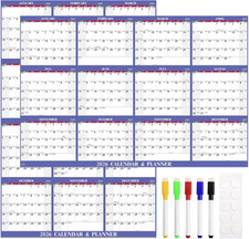 2026 Dry Erase Calendar - 2026 Yearly Wall Calendar, 48" X 32", JAN.2026 - DEC 2