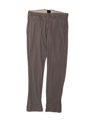 J. CREW Herren Stretch Straight Chino Hose W30 L30 Grau Baumwolle CS48