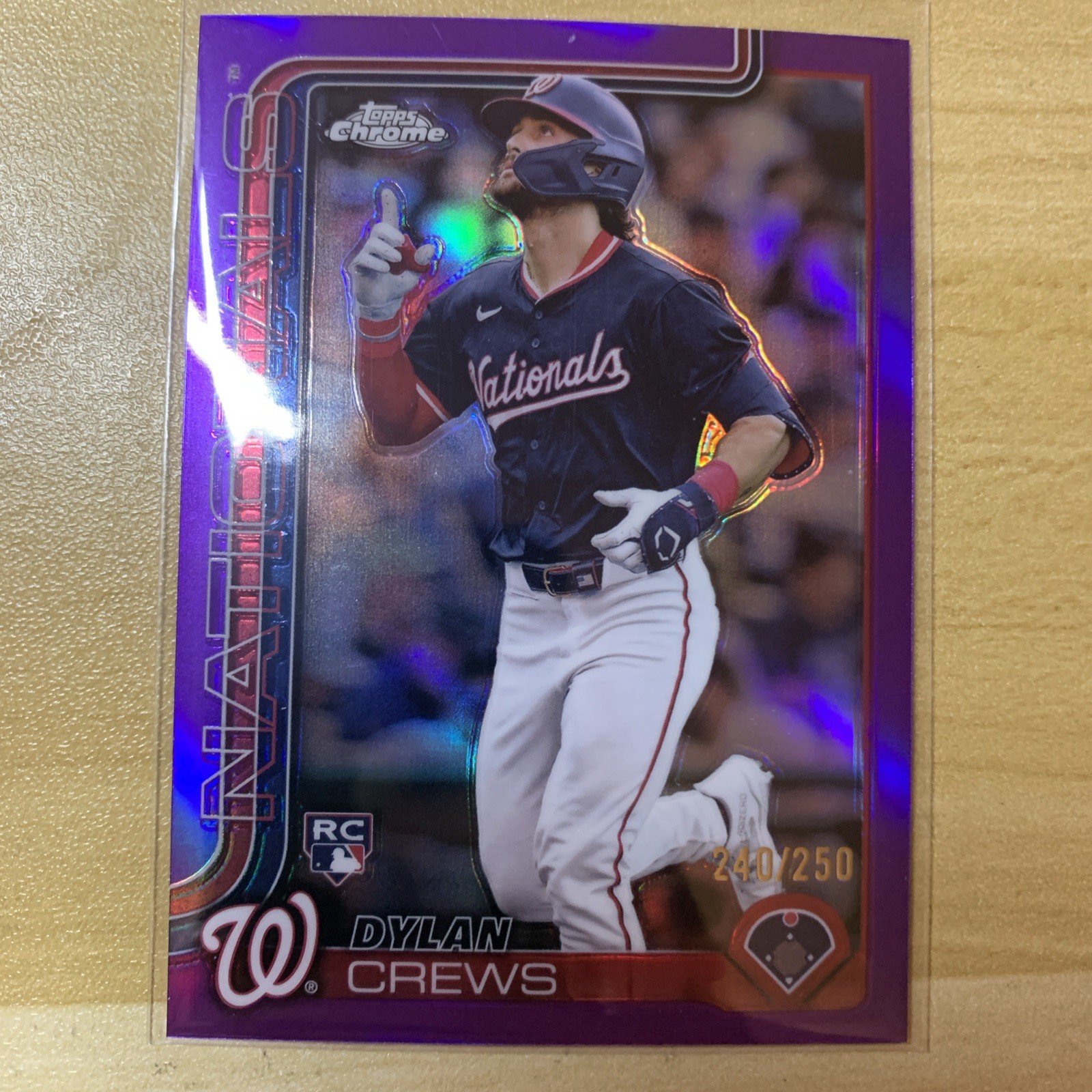 2025 Topps Chrome - Dylan Crews #146 Purple Refractor /250 (RC)