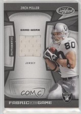 2009 Certified Fabric of the Game 92/99 Zach Miller #150 d4e