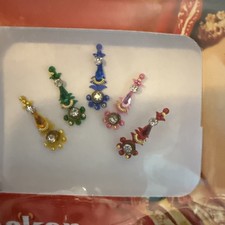 Indian Bollywood Bindi Body Jewel Self Adhesive, Crystal Forehead, Face Jewels