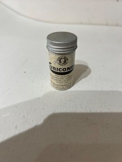 Vintage Cylinder Tin Curicones For Gout Etc Film Prop Stage Museum
