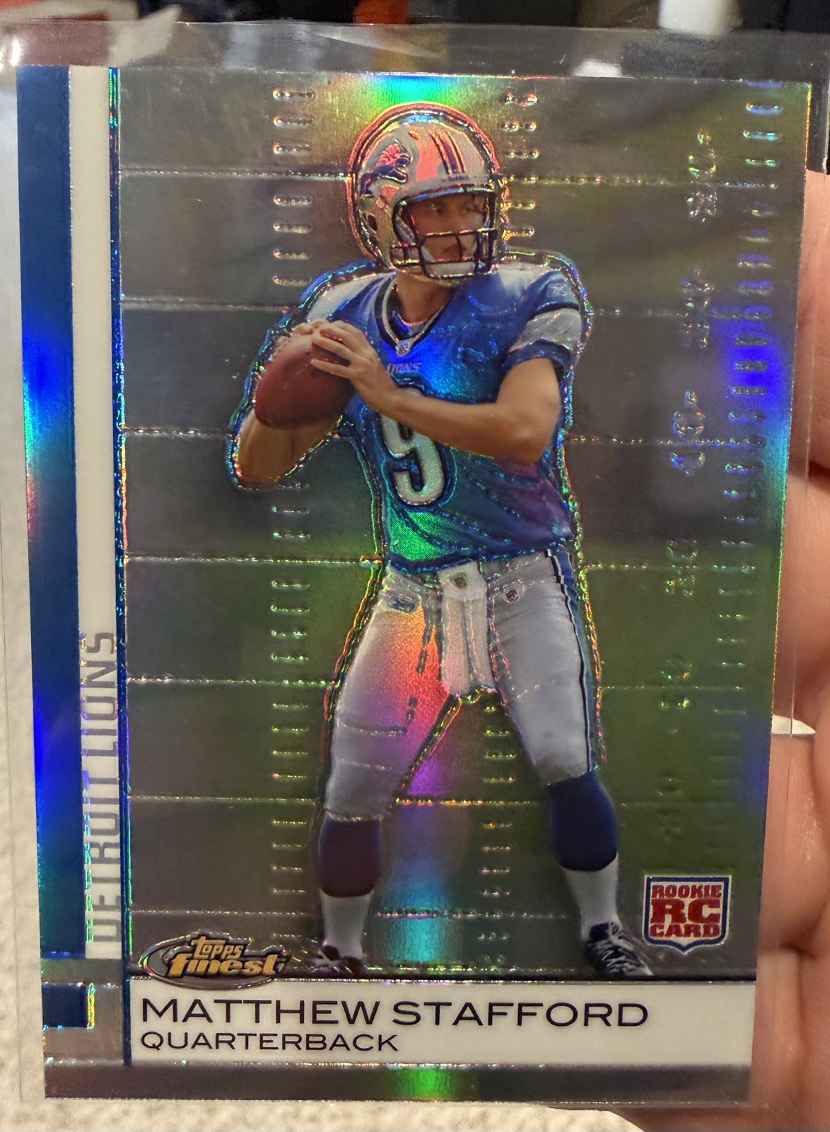 2009 Topps Finest REFRACTOR #100 Matthew Stafford RC MINT Rookie Rams Lions