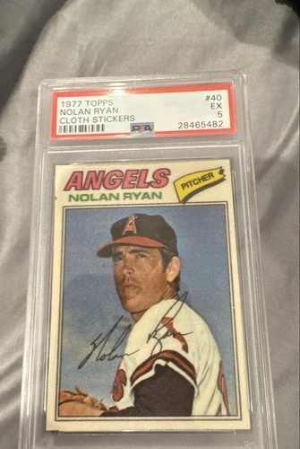 1977 Topps Baseball Patches Cloth Stickers - Nolan Ryan #40 Two Star Back