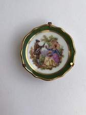 Limoges France Porcelain Miniature Decorative Plate Romantic 