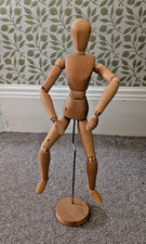 Artist Sketchers Wooden Posable Drawing Figure 37 cm Tall On Stand
