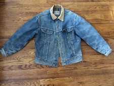 Lee Storm Rider Men's Vintage Denim Jacket Blanket Lined 70s/80s