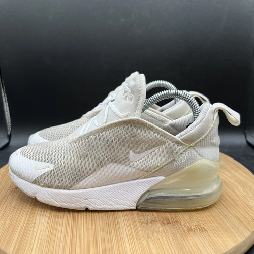 Nike Air Max 270 Youth Size 3Y White Athletic Running Shoes Sneakers AO2372-103 - Picture 1 of 9