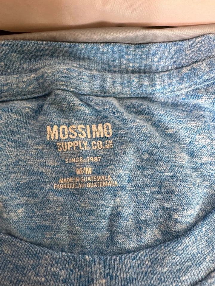 Mossimo Supply Co. Camiseta Unisex Niños Azul Medio Jaspeado Cuello Redondo Foto 2 de 3