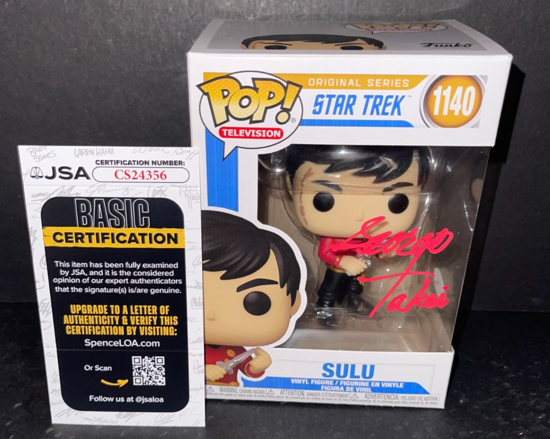 George Takei Star Trek Original Series Sulu Signed #1140 Funko Pop Protector JSA