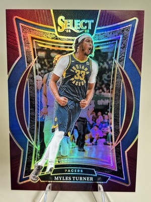 2024-25 Panini Select - Concourse Myles Turner #4 Maroon Prizm /175
