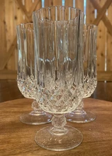 Longchamp Cristal D'Arques Water Goblets Clear Lead Crystal, 8 Oz, 7.25"