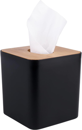 MOCHTERO Tissue Box Abdeckung, Taschentuchhalter, Taschentuchbox Halter für Badezimmer, Bambus - Bild 8 von 11