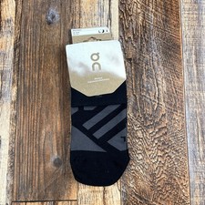 On Cloud Women's Large Black Polyamide Elastane Running Performance Mid Socks