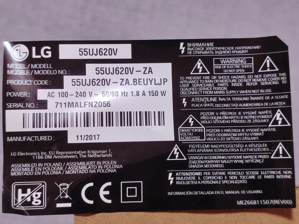 Piedi / Supporti COV34612501 LG Per modelli TV LG: 49UJ620V 55UJ620V - Immagine 4 di 4