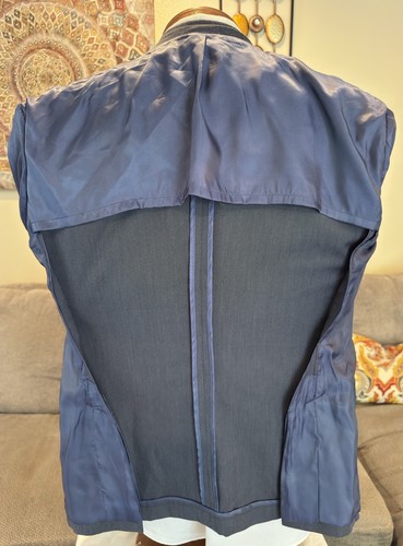 John Varvatos Mens Blue Peak Lapel 2 Btn Blazer Sz 42 R MINT! - Picture 5 of 8