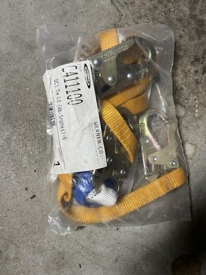 Werner C411100 6ft DeCoil TwinLeg Lanyard (DCELL Shock Pack, 1in Web) PPE